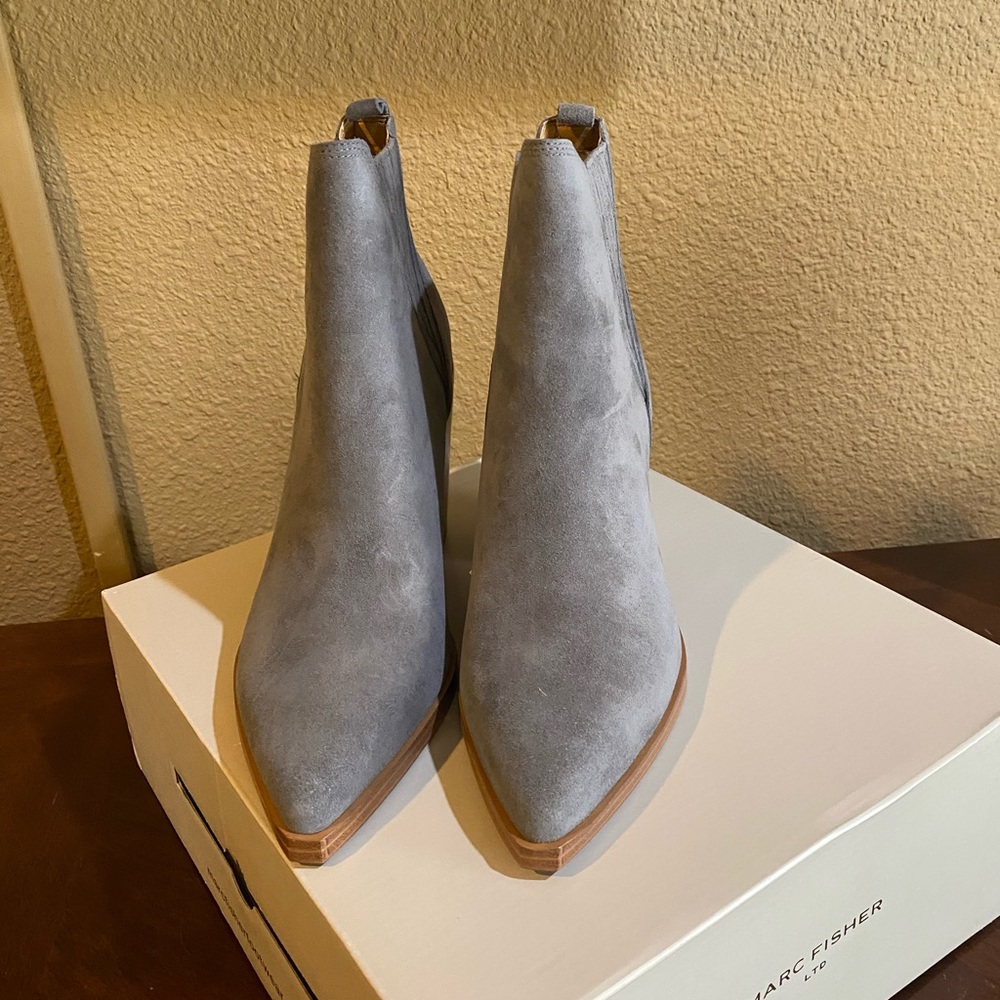 Marc Fisher Gadri Grey suede bootie